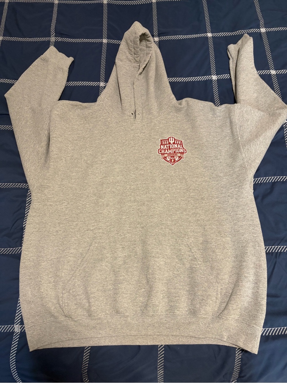 Grey IU National Champions Sweatshirt Size XL